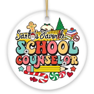 Santa’s Favorite School Counselor Handcrafted Christmas Ornament, Guidance Counselor Appreciation Gift| Ornamentallyyou - 1 of 4