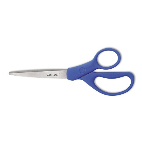 Westcott 8 Bent All Purpose Preferred Stainless Steel Scissors, Blue  (43218)