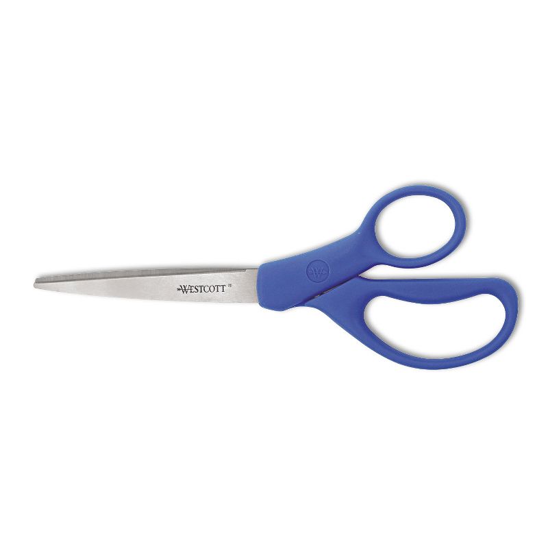 Westcott Preferred Line Stainless Steel Scissors 8" Long Blue 41218, 1 of 4