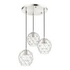 Livex Lighting Geometrix 3 - Light Pendant in  Brushed Nickel - 3 of 4