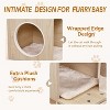 Cat Tree with Litter Box Enclosure, Hidden Litter Box Tree with Sisal Scratching Post and Soft Plush Perch - 3 of 4