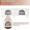 HDZNVF TV Stand with Adjustable Shelves for TVs Up to 78 inch, Stylish Media Console with Arch Fluted Glass Doors - 3 of 4