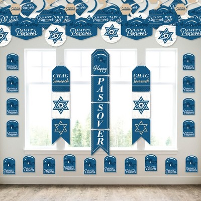 Big Dot of Happiness Happy Passover - Wall and Door Hanging Decor - Pesach Party Room Decoration Kit