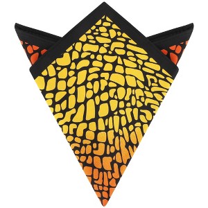 INSPIRE CHIC Men's Gradient Color Silky Leopard Pocket Squares - 1 of 4