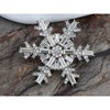 Anna-Kaci Crystal Rhinestone Faux Pearl Flower Swirl Wreath Fashion Pin Brooch - 3 of 4