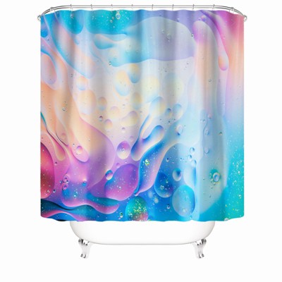 Color Big Bubbles Shower Curtains for Bathroom Waterproof Fabric Bath Curtain Durable Soft Stylish Bathroom Decor 72x72 Inch
