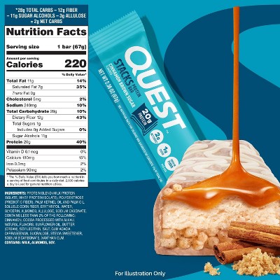 Quest Nutrition Cinnamon Brown Sugar Stacks Protein Bars - 20g Protein - 28.32oz/12ct: Chewy, Ready to Eat