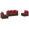 Garden Lounge Set Brown, Cinnamon red vidaXL - 2 of 4