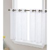 HLC.ME Abbey Faux Linen Semi Sheer Grommet Short Thick Curtain Tiers for Small Windows, Kitchen & Basement, Pair - 4 of 4