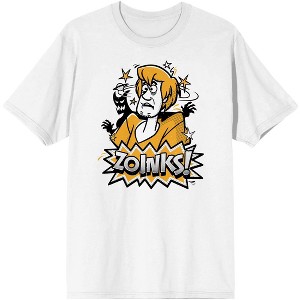 Scooby Doo Shaggy and Zoinks Men's White Graphic Tee - 1 of 2