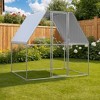 vidaXL Chicken Cage Silver and Gray 6.6â€˜x6.6â€˜x6.6â€˜ Galvanized Steel - 2 of 4