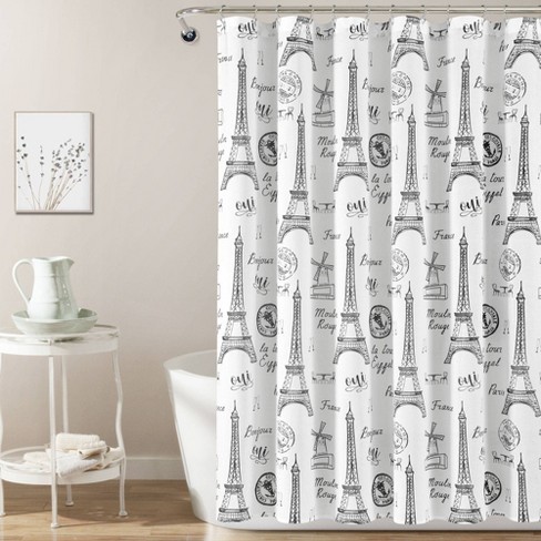 Paris shower store curtain