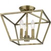 Livex Lighting Devone 3 - Light Semi-Flush Mount in  Antique Brass - 3 of 4