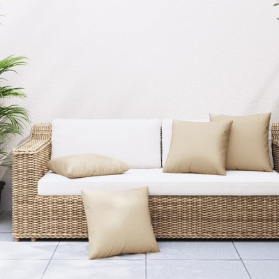 vidaXL Sofa Cushions 4 pcs Beige 23.6"x23.6" Fabric