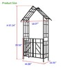 Chery Life Metal Garden Arch with Adjustable Width, Climbing Plants Support Rose Arch Outdoor Black - 3 of 4