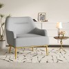 Christopher Knight Home Camille Modern Chenille Upholstered Accent Chair with Curved Backrest - 2 of 4