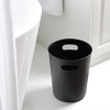 Racxily Basic Plastic 2.64 Gallon Wastebasket in Rich Black for Bathroom, Bedroom or Office - 4 of 4