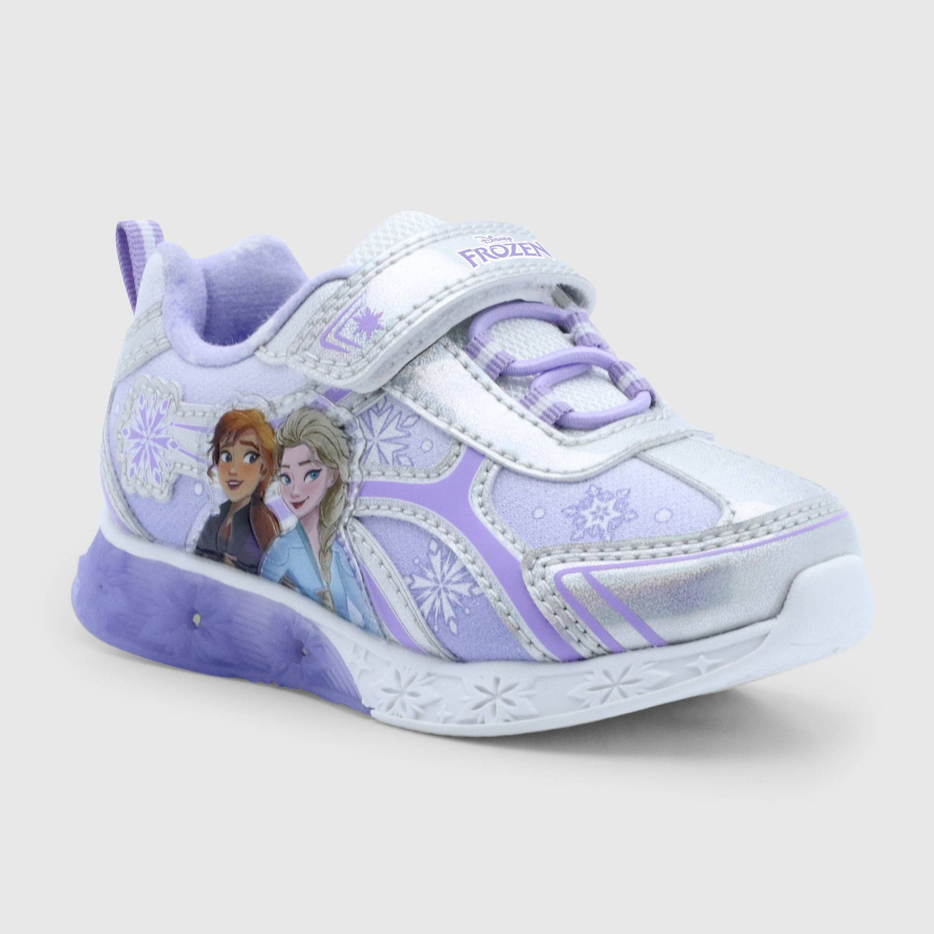 Disney Frozen Toddler Girls' Snowflakes Sneakers - Light Silver/Lilac Purple