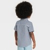 OshKosh B'gosh Toddler Boys' Plaid Checkered Woven Short Sleeve Shirt - Navy Blue - 2 of 3