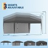 10'x20' Commercial Pop-Up Canopy Tent – Instant Setup Shelter with 2 Sidewalls, 12 Stakes & 6 Sandbags, Portable Outdoor Tent - 4 of 4