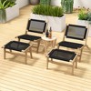 Tangkula Mid Century Modern Accent Chair w/ Ottoman Living Room Chair w/Teak Wooden Frame - 4 of 4