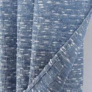 RT Designers Collection Roman Jacquard Premium & Stylish Grommet Panel 54" x 90" Dark Blue - 1 of 3