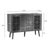 Syemin Storage Cabinet with 3 Drawers and 2 Doors with Adjustable Shelves for Entryway, Living Room, Office, Dining Room, - 2 of 4