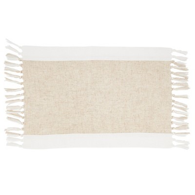 Saro Lifestyle Table Mats With Two-Tone Design (Set of 4)