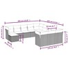 vidaXL Garden Sofa Set Grey, Dark Grey - 3 of 4