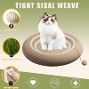 Durable Round Sisal Rope Cat Scratching Post and Resting Bed - Versatile, Non-Shedding, Tightly Woven, Paw Protective, Hanging Ball Toy - 2 of 4