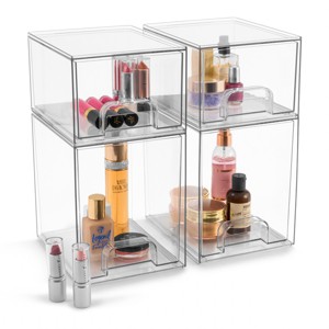 Sorbus Clear Acrylic Drawer Organizers - Makeup Case Pull-Out Drawers - 1 of 4