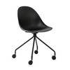 HomeRoots Black Steel and Heavy Duty Plastic Swivel Rolling Conference Office Chair - 4 of 4
