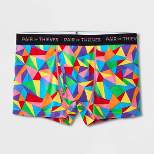 Pair of Thieves Men's Rainbow Abstract Print Super Fit Trunks - Red/Blue/Green