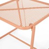 Lyngins Modern Mesh Outdoor End Table, Rectangle Powder-Coated Metal Patio End Table for Outside Use, Patio Side Table - 2 of 4