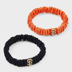 Bijoux Sport by Luv Aj MLB Logo Silky Hair Ties 2pc - 1 of 2