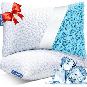 Aghana Digitals Cooling Shredded Memory Foam Pillows Set of 2 for Hot Sleepers - 1 of 4