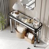 MOEPISY Black Mirror Console Table Vintage Wood Grain Carving Process Gorgeous and Noble - 4 of 4