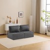 Spassway Modular Sectional Sofa Sets Armless Convertible Linen Sleeper Sofa Modern Armless Sofa Chair - 2 of 4