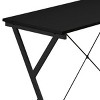 GlasFlength Desks L Shaped Gaming Desk Study Desk Corner Table Sturdy Workstation for Home Office Small Space, Black, 62.5"*47.5"*28.5" - 4 of 4