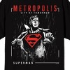 Superman Metropolis City of Tomorrow Men’s Black Double-Sided Short Sleeve Tee - 4 of 4