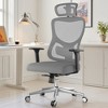 MAYEERTY Ergonomic Mesh Home Office Chair with Headrest, Adjustable Lumbar Support, 3D Armrests, Gray - 2 of 4