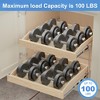 LOVMOR 2 Tier Soft Close Pull Slide Out Cabinet Organizer, Wooden Cabinet Drawer Organizer with U Bracket - 4 of 4