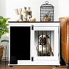 LOVMOR Doodle dog cage,kennel with 2 doors, dog crate interior furniture, heavy duty wooden dog cage for medium and small dogs - 3 of 4