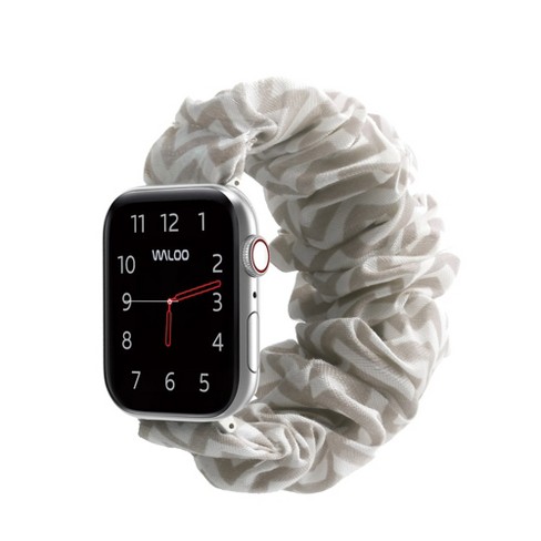 Waloo Scrunchie Band For Apple Watch 38 40 41mm Zig Zag Gray