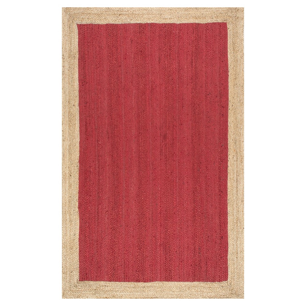 Red Solid Loomed Area Rug - (4'x6') - nuLOOM