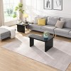 Nesting L Shape Coffee Table Set,Modular 2-Piece Detachable Tables for Living Room Garden,47.4'' & 35.4''-Baofuwish - 3 of 4