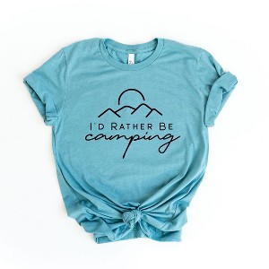 Simply Sage Market Women's I'd Rather Be Camping Short Sleeve Graphic Tee - 1 of 4