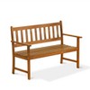 East West Furniture Belmont BBTB0NA Bench without Cushion Made of Acacia Wood in Natural Oil finish - 2 of 4