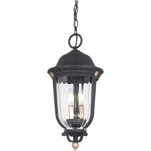 Minka Lavery Vintage Outdoor Hanging Light Fixture Sand Coal Damp Rated 20" Clear Seedy Glass for Post Exterior Barn Porch Patio - 1 of 3