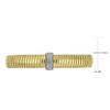 EVERLY JEWELRY | Yellow Plated Sterling Silver 0.25 CT TGW White Cubic Zirconia 10mm wide Stretch Omega Bangle - 2 of 4